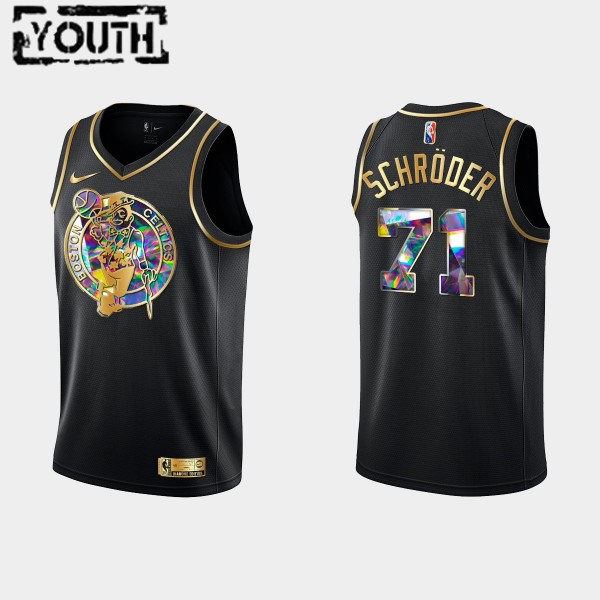 NBA Boston Celtics Trikot Dennis Schroder 71 Nike 2021-22 Schwarz Golden Edition 75th Anniversary Diamond Swingman - Kinder NBA Boston Celtics Trikot Dennis Schroder 71 Nike 2021-22 Schwarz Golden Edition 75th Anniversary Diamond Swingman - Kinder
